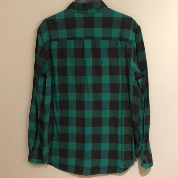 Green buffalo plaid woven - Picture 4 of 4